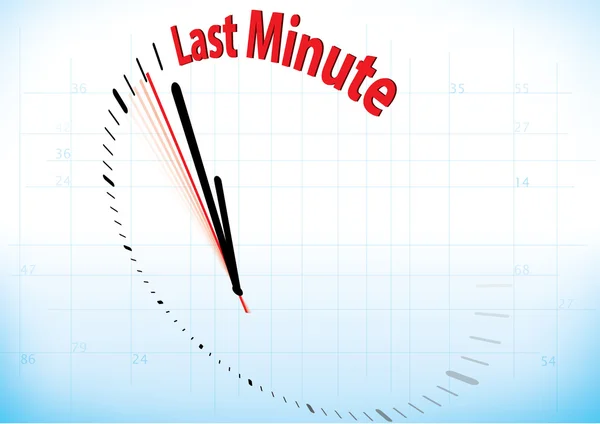 The last minute — Stock Vector