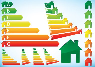 Energy Efficiency Rating Graphs clipart