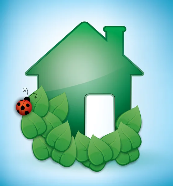 Зелений екологічно чистий будинок — стоковий вектор