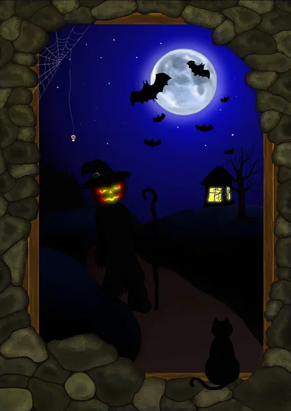 Halloween nacht — Stockfoto