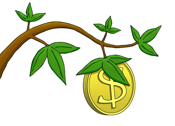 Peníze rostou na stromech! Stock Obrázky