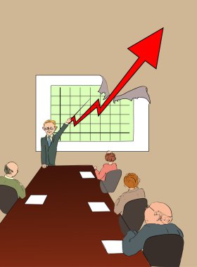 Chart of company’s profits clipart