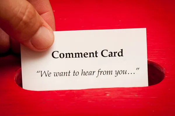 Comment card — Stock Photo, Image