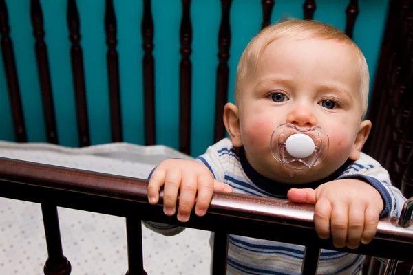 Baby with pacifier — Stock Photo, Image