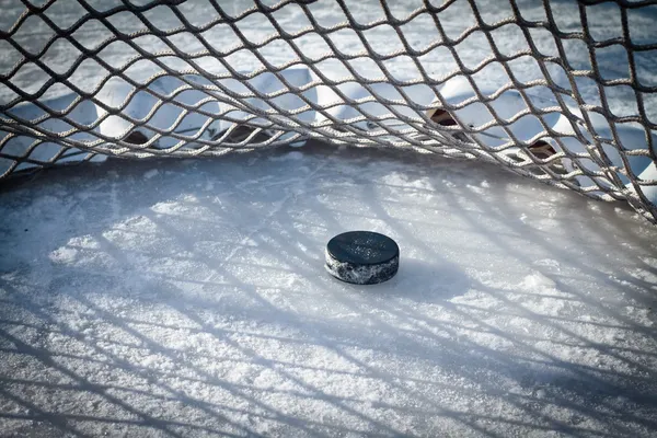 Bramki hokejowe — Zdjęcie stockowe