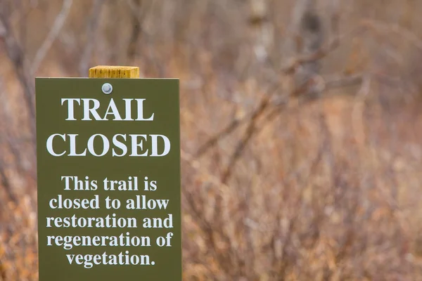Trail closed — Stock Photo, Image