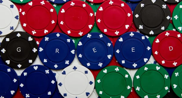 Poker girighet bakgrund — Stockfoto