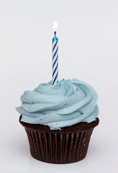 Första födelsedag cupcake — Stockfoto