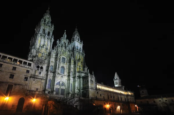 Catedral de Santiago por la noche — Foto de Stock