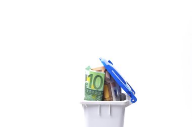 Deflation in the euro. clipart