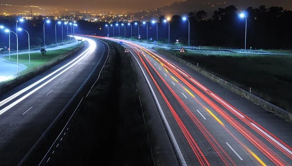 stock image Driving at night.