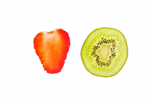 Erdbeere und Kiwi. — Stockfoto