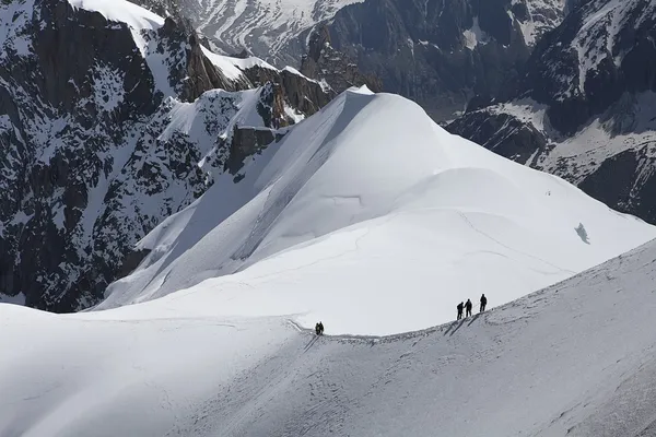 Bergsteiger Mont Blanc lizenzfreie Stockbilder