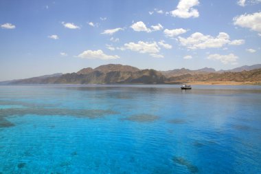 dahab lagün manzarası. Mısır. Kızıl Deniz.