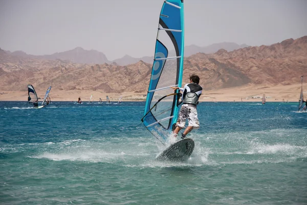 stock image Windsurfers in Dahab.