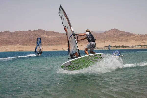 Windsurfen sport. Stockfoto