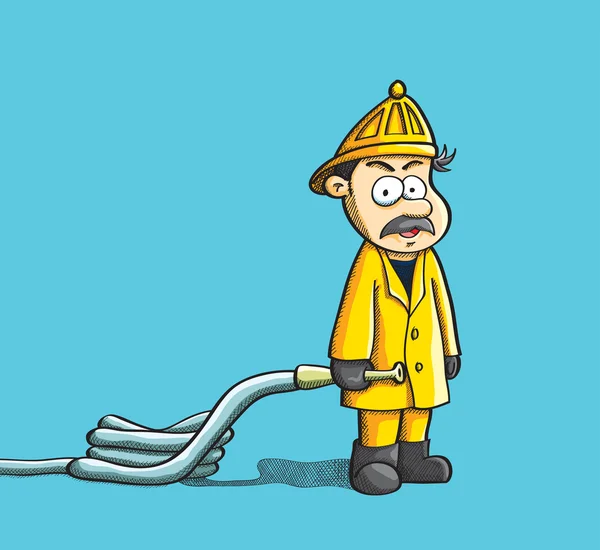 Tuyau de retenue pour pompier — Image vectorielle