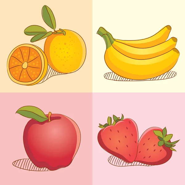 Collections de fruits — Image vectorielle