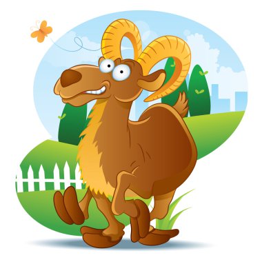 Goat Illustration Cartoon clipart