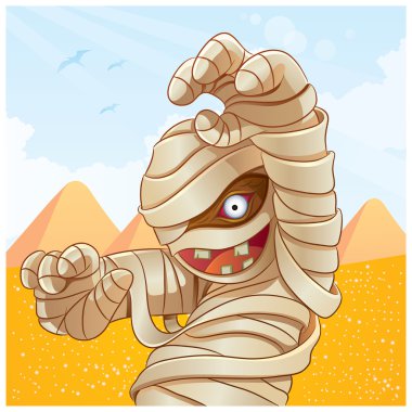 Mummy Cartoon Illustration clipart