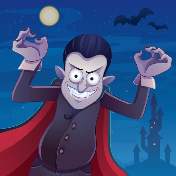 Dracula tecknad bild — Stock vektor