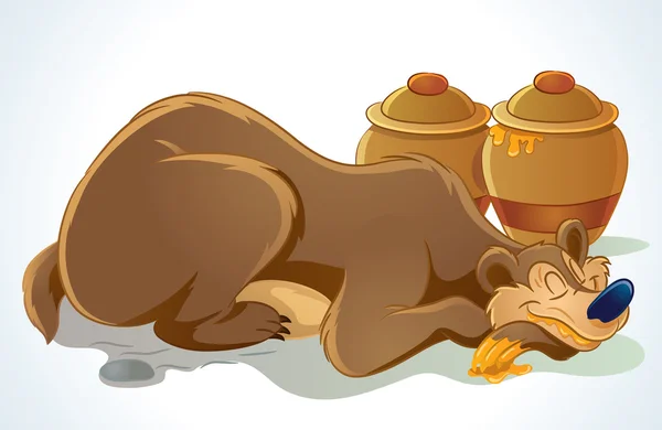 Schlafender Bär — Stockvektor
