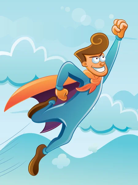 Super héroe volador — Archivo Imágenes Vectoriales