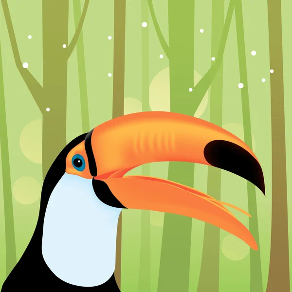 stock vector Toucan Bird in The Jungle