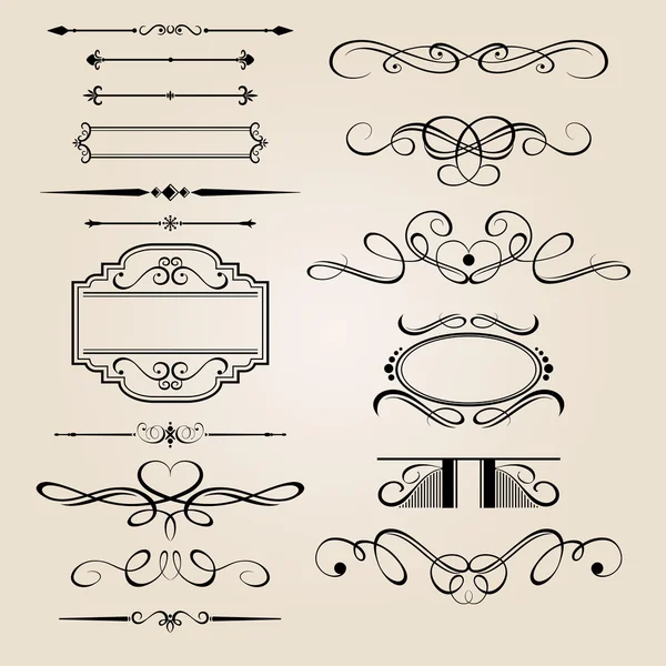Vector conjunto de elementos de diseño de la frontera Vectores De Stock Sin Royalties Gratis
