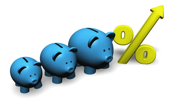 Piggybank Growth Savings — Stock Photo, Image