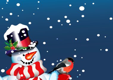 Christmas snowman clipart