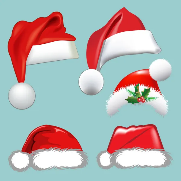 Vánoční kolekce klobouků — Stockový vektor