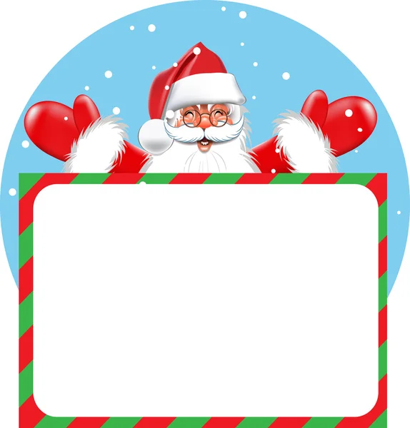 Panneau blanc - Santa — Image vectorielle
