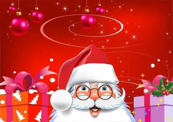 Різдво. Санта-Клауса з подарунками — стоковий вектор