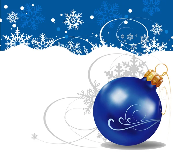 Christmas balls. Blue Background — Stock Vector