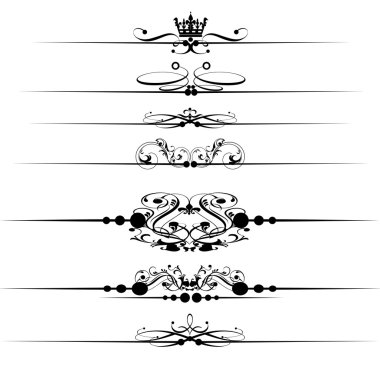 Ornamental Rule lines clipart