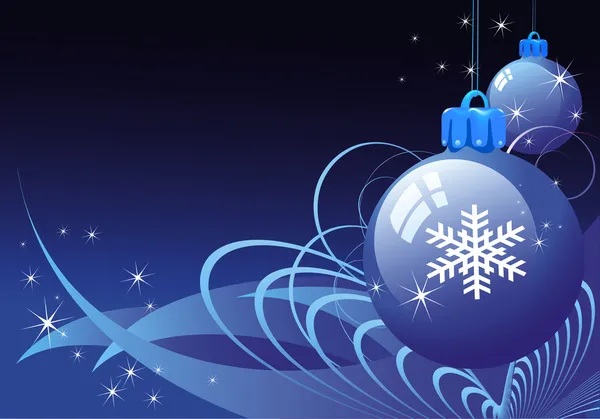 Noël. Fond bleu — Image vectorielle