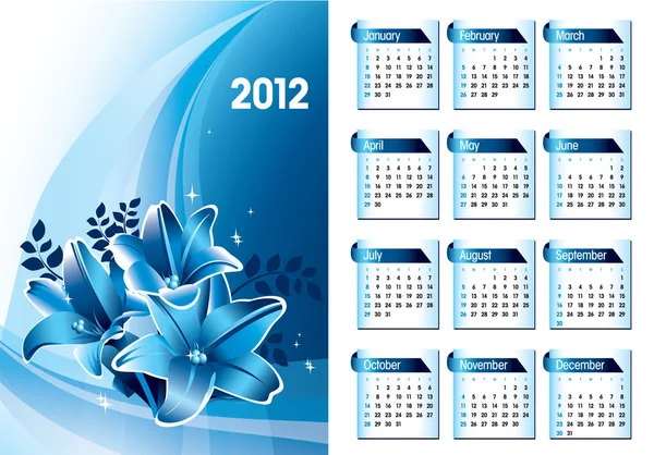 2012 Calendar. Vector Illustration. — Stock Vector