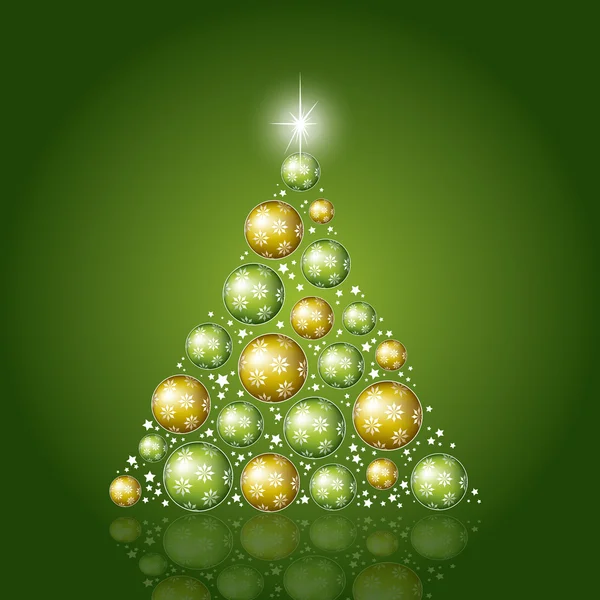 Kerstboom achtergrond. Vectorillustratie. — Stockvector