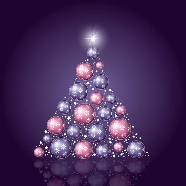 Kerstboom achtergrond. Vectorillustratie. — Stockvector