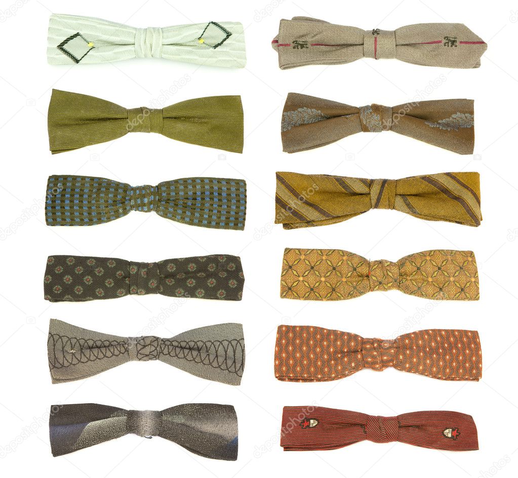 12 vintage bow-ties