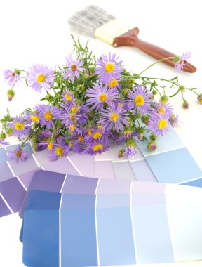 Lavender interior decoration plan clipart