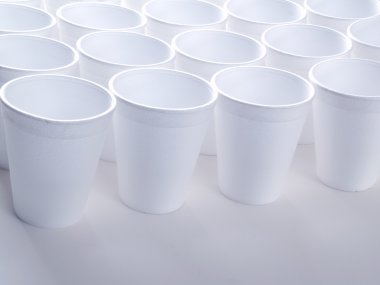 Non recyclable foam cups clipart
