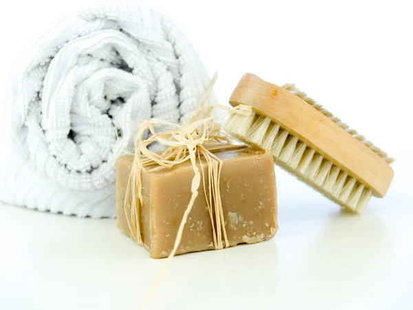 Sabun ve tırnak fırçası — Stok fotoğraf