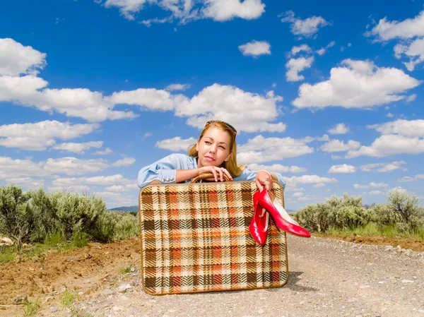 stock image Traveling girl