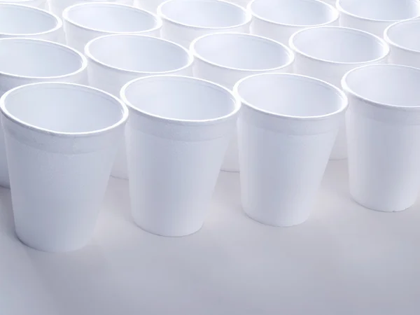 Copas de espuma no reciclables — Foto de Stock
