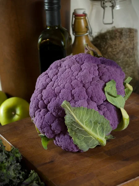 紫色花椰菜 — 图库照片