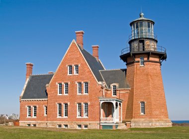 Historic Southeast Lighthouse on Block Island, RI clipart