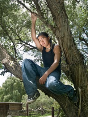 Native American teenage boy clipart