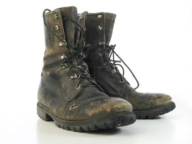 Worn old boots clipart